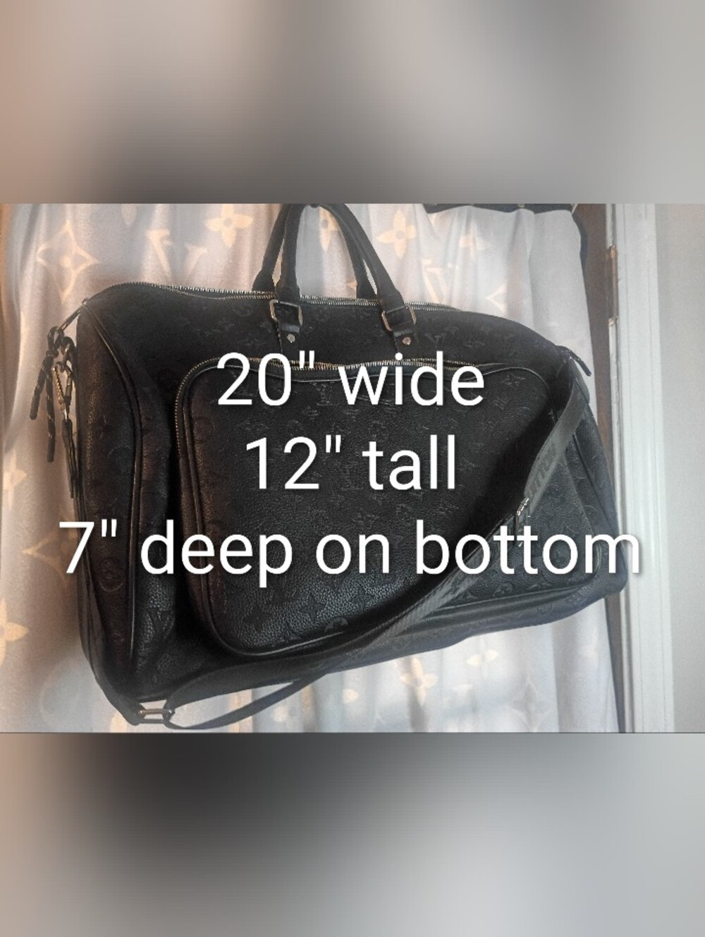Black Monogram Overnight Weekender Duffle Bag